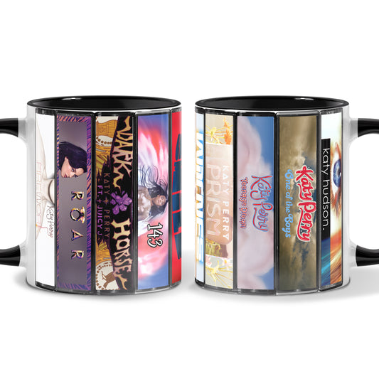 Katy Perry Albums Cassette Collection Retro Accent Mug