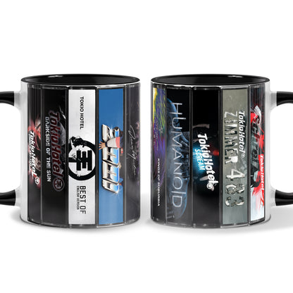 Tokio Hotel Albums Cassette Collection Retro Accent Mug