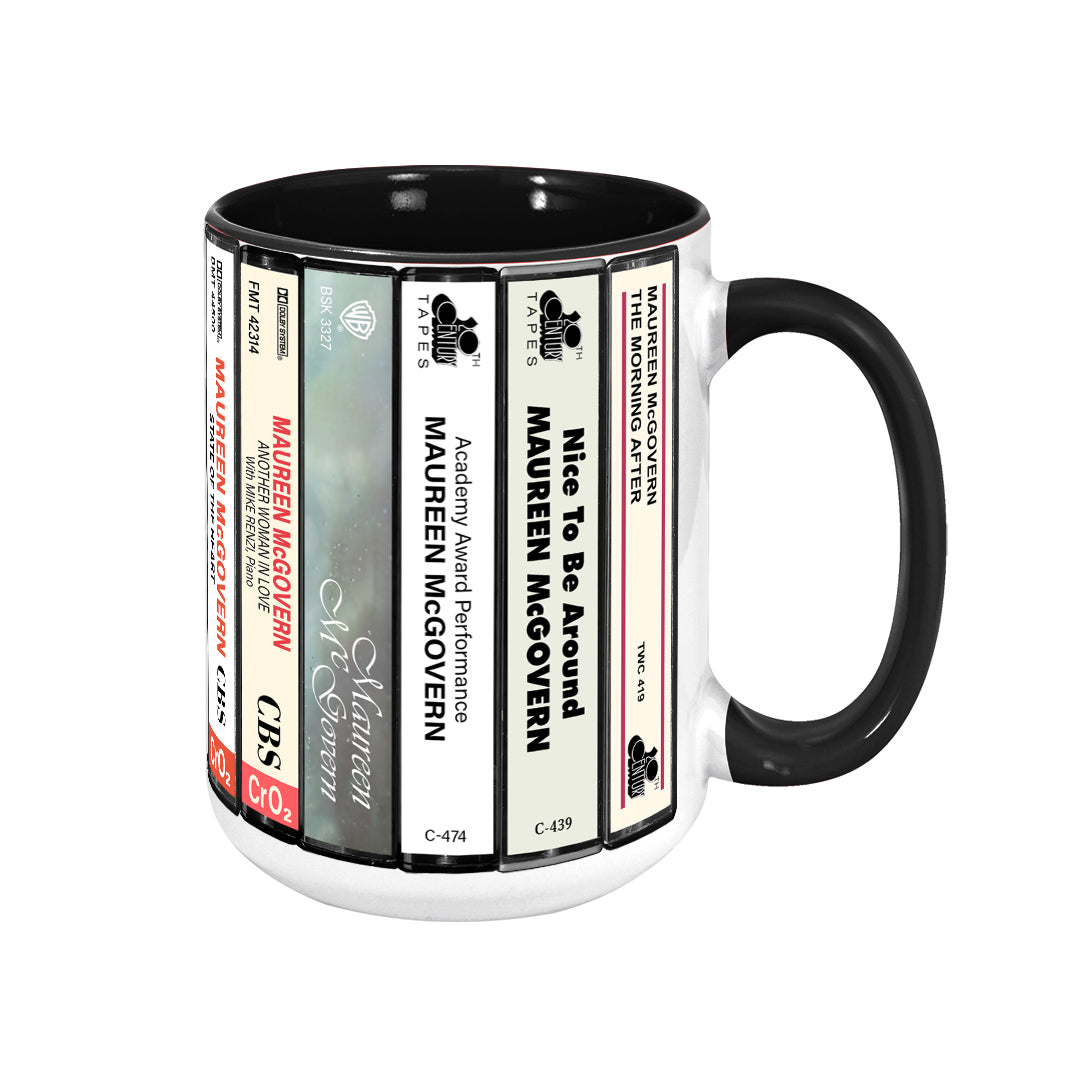 Maureen McGovern Albums Cassette Collection Retro Accent Edge-to-Edge Printed Mug