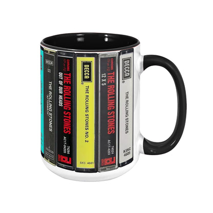 Rolling Stones Albums Cassette Retro Collection Accent Mug