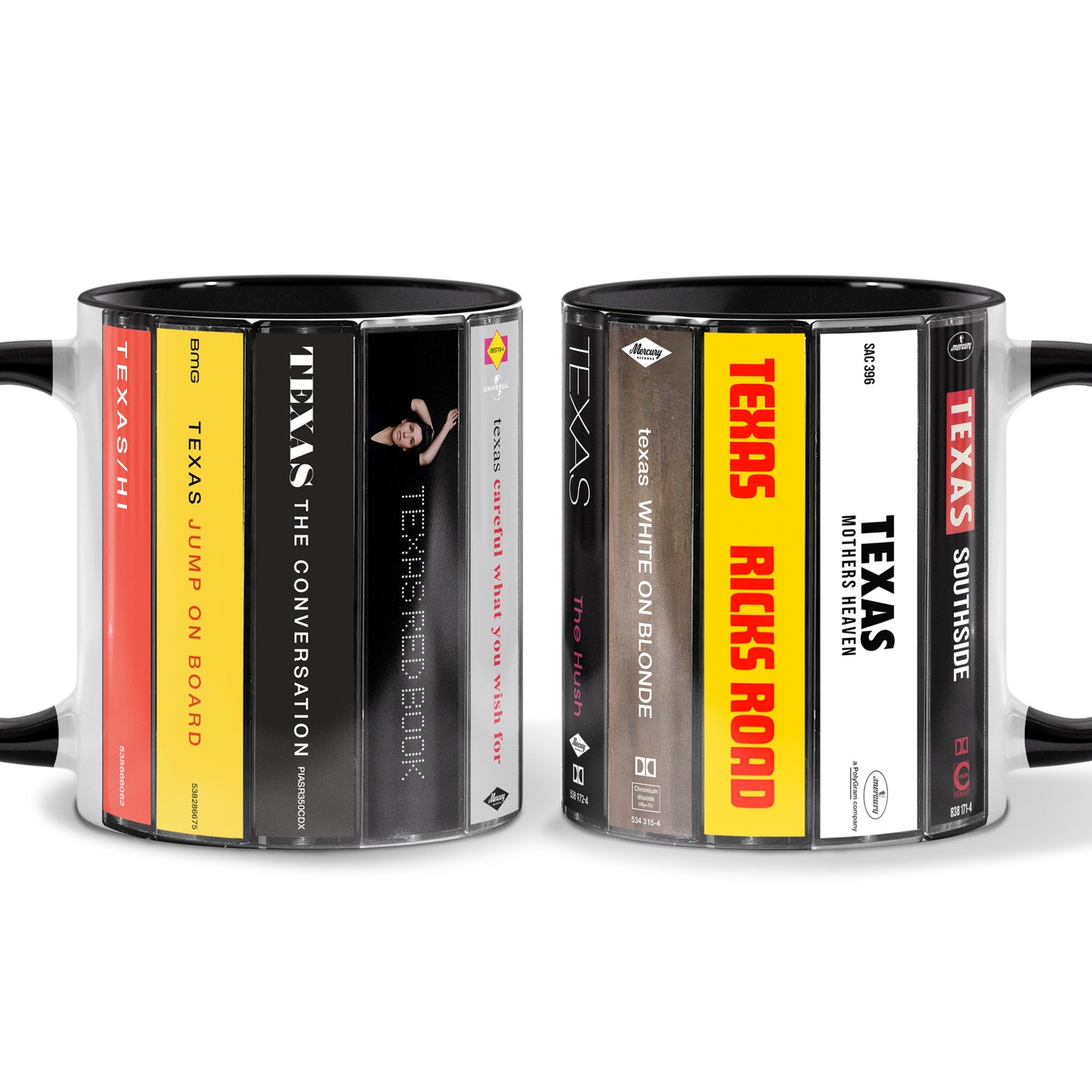 Texas Albums Cassette Collection Retro Accent Mug
