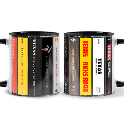 Texas Albums Cassette Collection Retro Accent Mug
