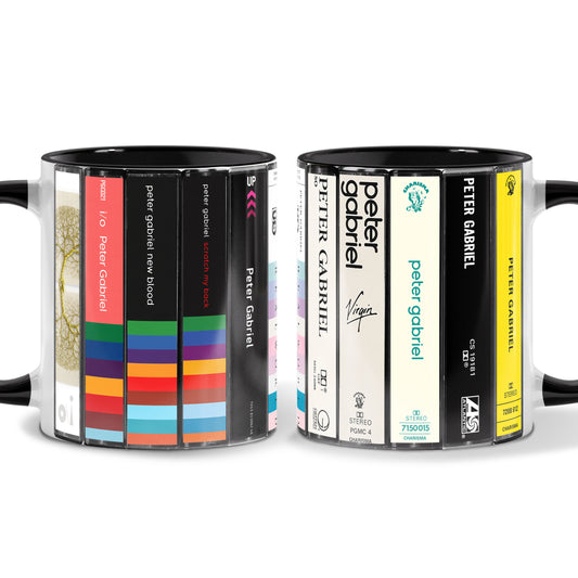 Peter Gabriel Albums Cassette Collection Retro Accent Mug