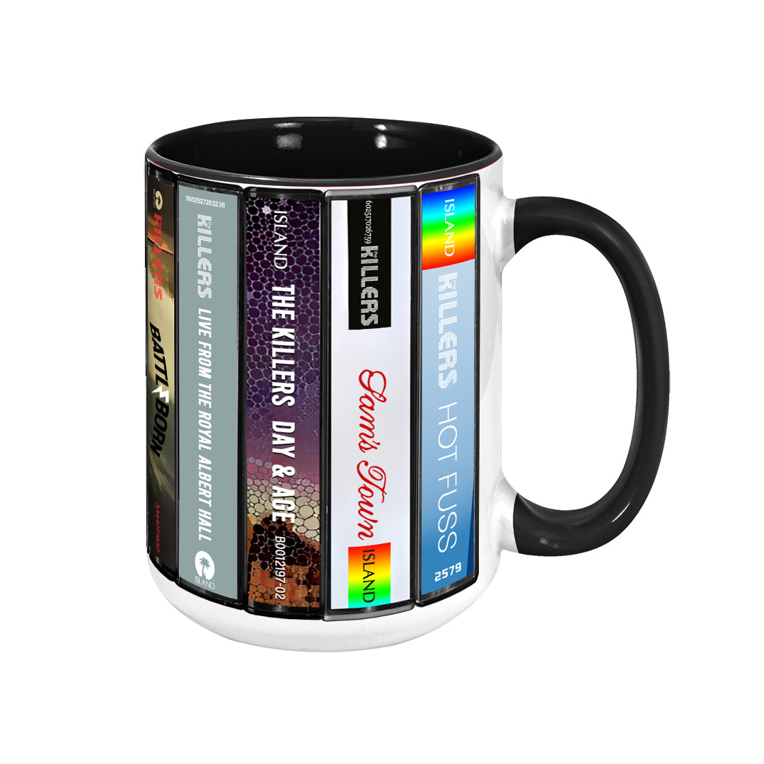 The Killers Albums Cassette Collection Retro Accent Mug