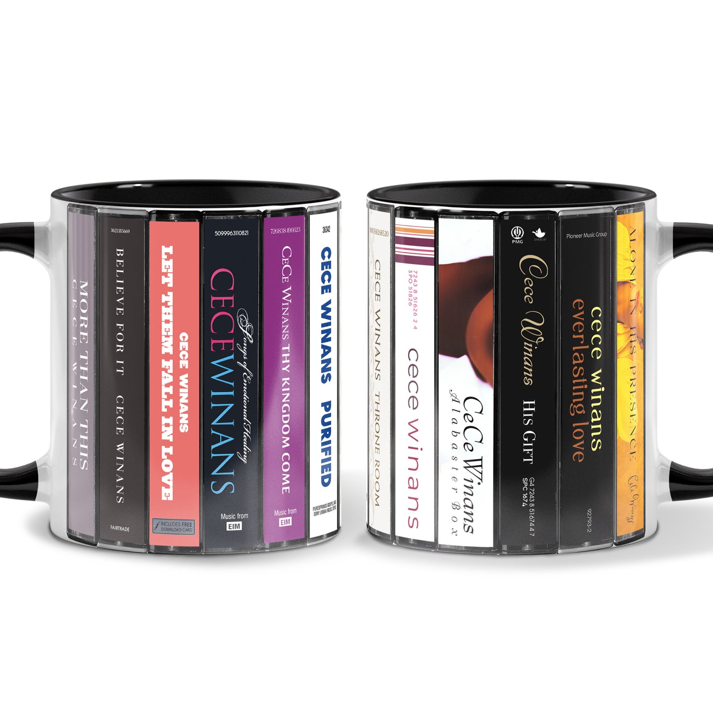 CeCe Winans Albums Cassette Collection Retro Accent Mug