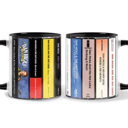 Dan Hicks and His Hot Licks Albums Cassette Collection Retro Accent Mug