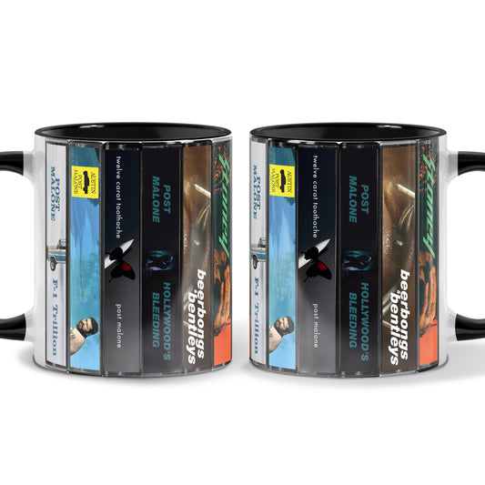 Post Malone Albums Cassette Collection Retro Accent Mug