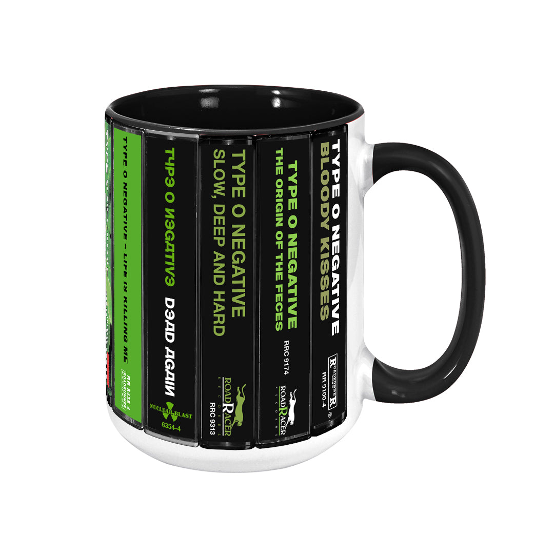 Type O Negative Albums Cassette Collection Retro Accent Mug