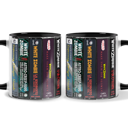 White Zombie Albums Cassette Collection Retro Accent Mug