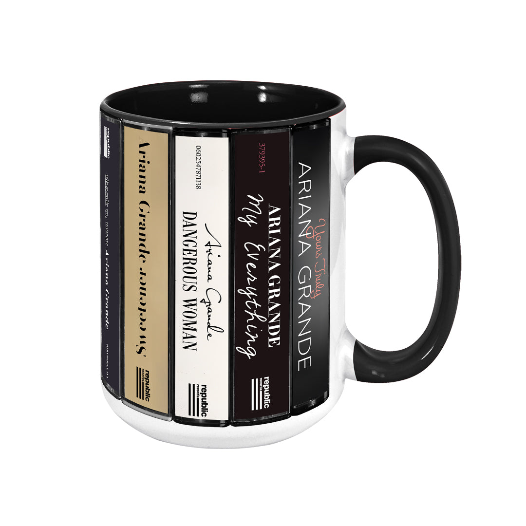 Ariana Grande Albums Cassette Collection Retro Accent Mug