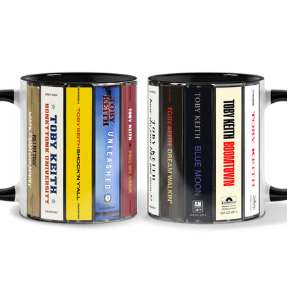 Toby Keith Albums Cassette Collection Retro Accent Mug