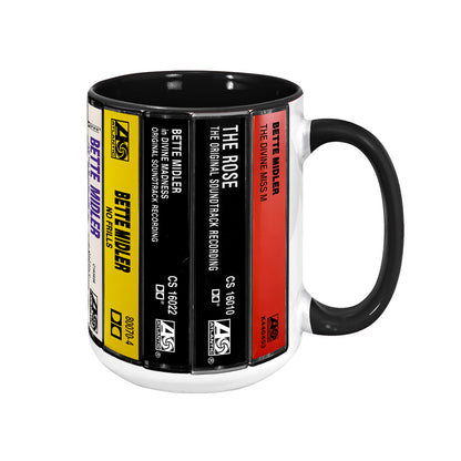 Bette Midler Albums Cassette Collection Retro Accent Mug