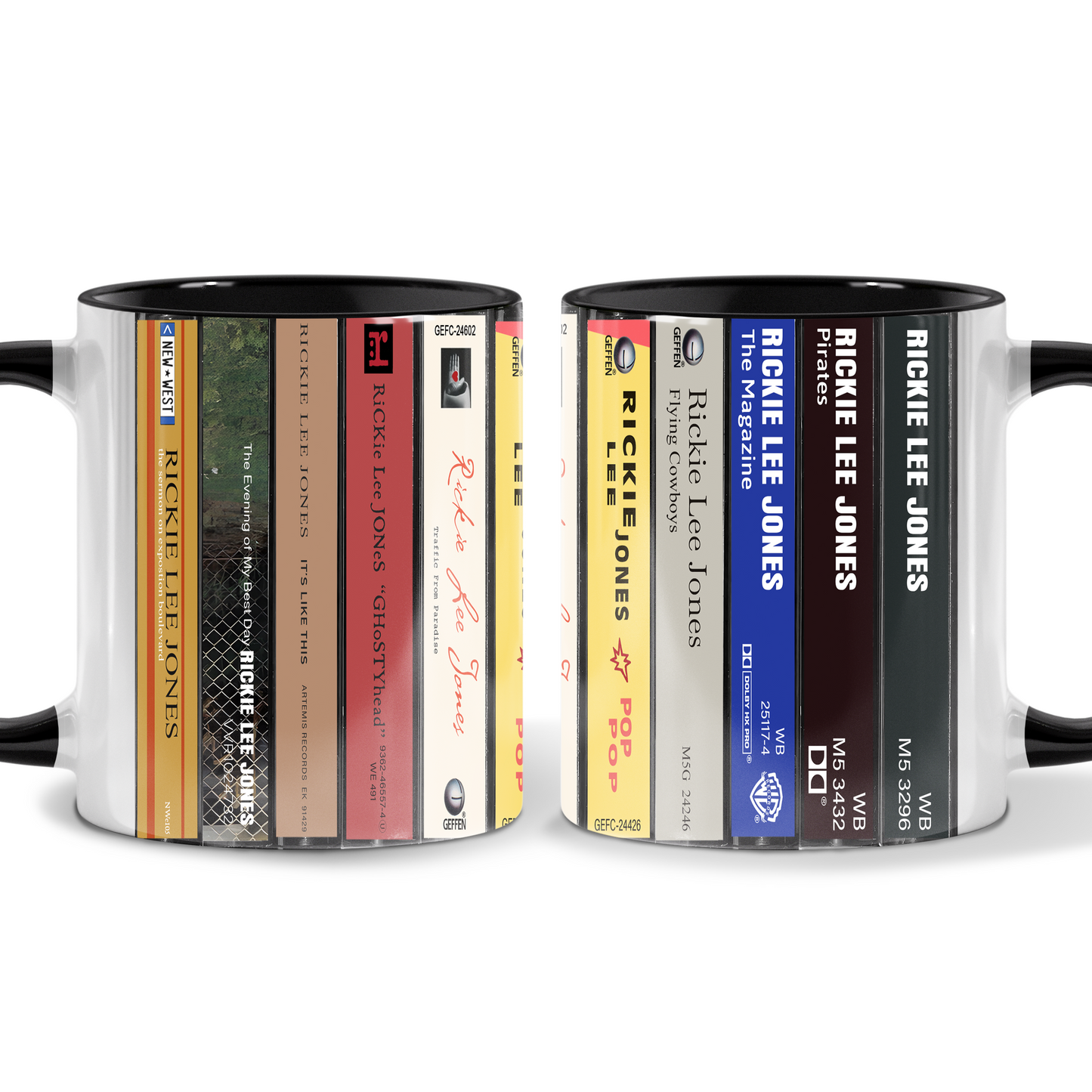 Rickie Lee Jones Albums Cassette Collection Retro Accent Mug