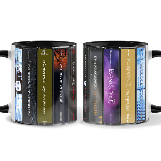 Evanescence Albums Cassette Collection Retro Accent Edge-to-Edge Printed Mug