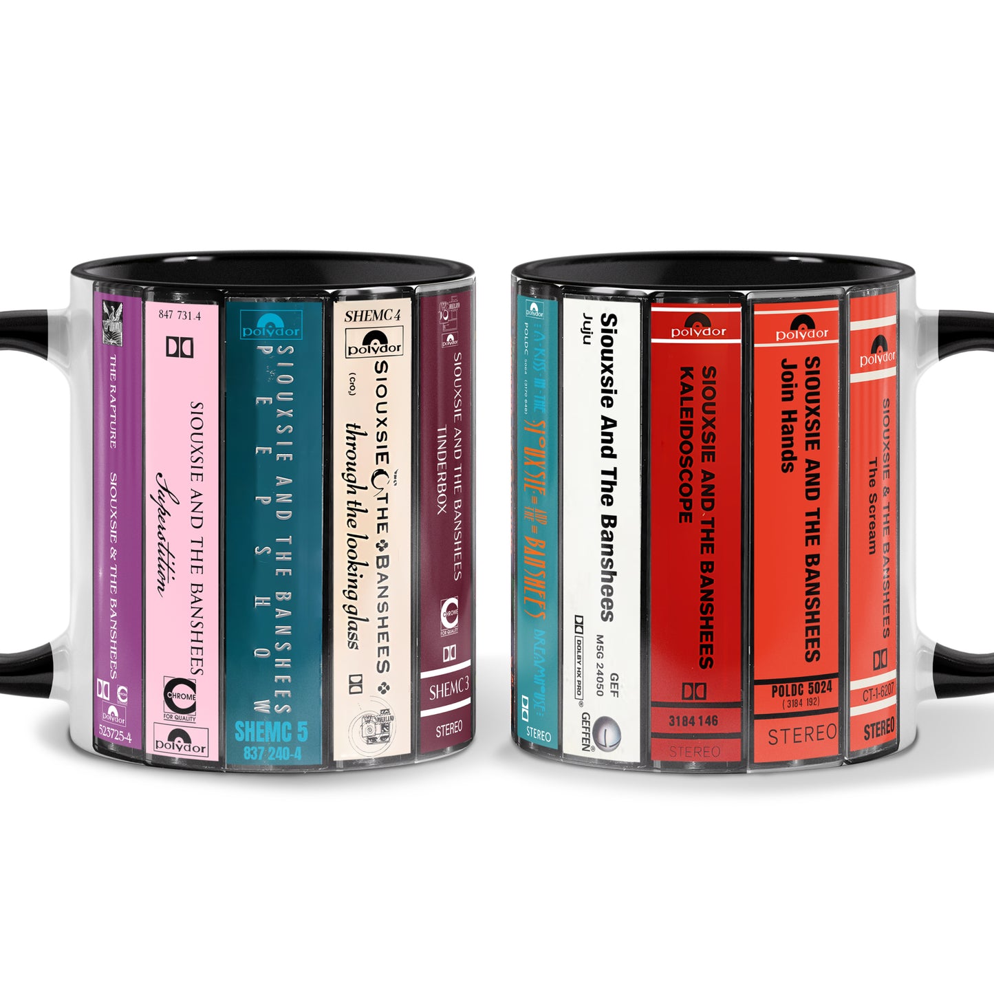 Siouxsie and the Banshees Albums Cassette Collection Retro Accent Mug