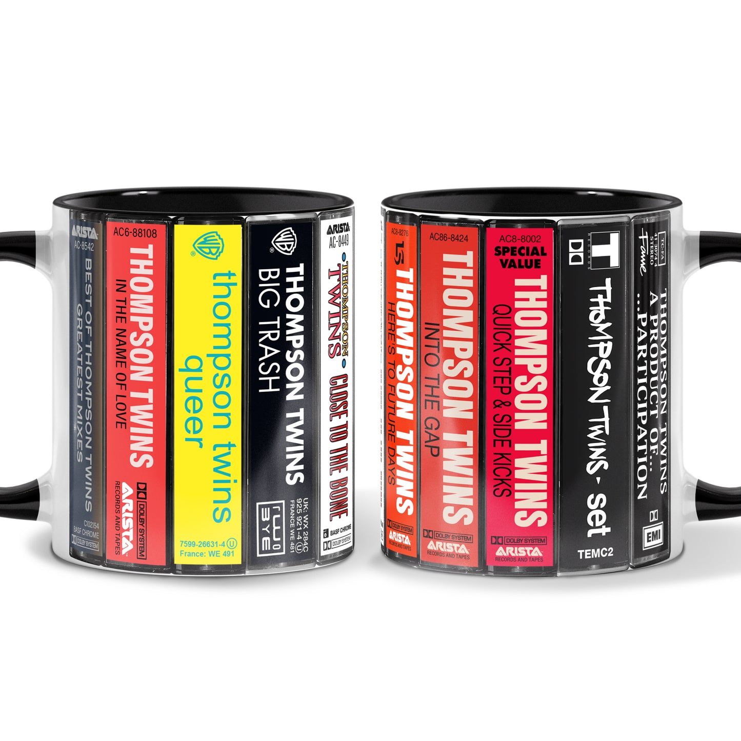 Thompson Twins Albums Cassette Collection Retro Accent Mug