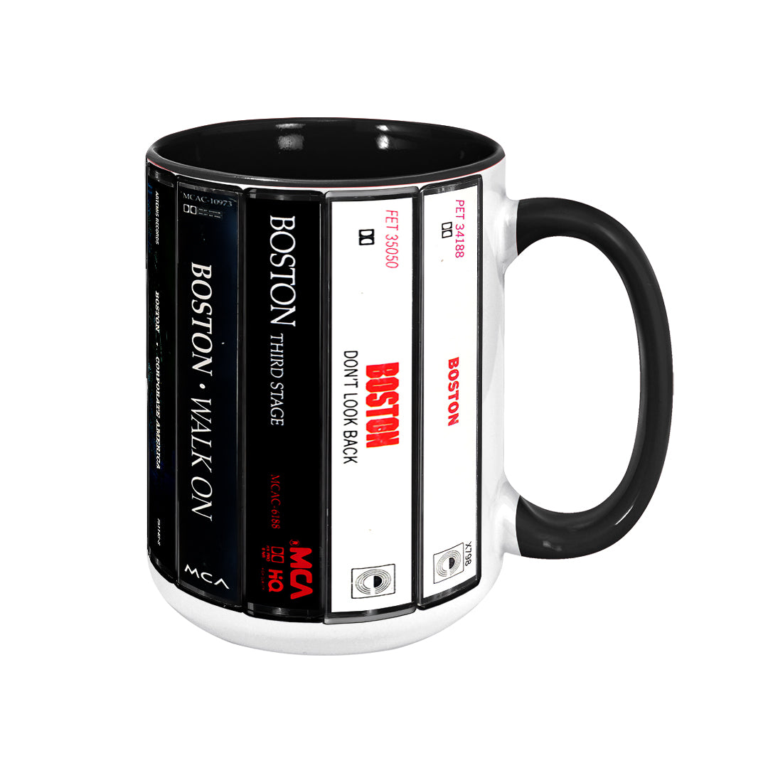 Boston Albums Cassette Collection Retro Accent Edge-to-Edge Printed Mug