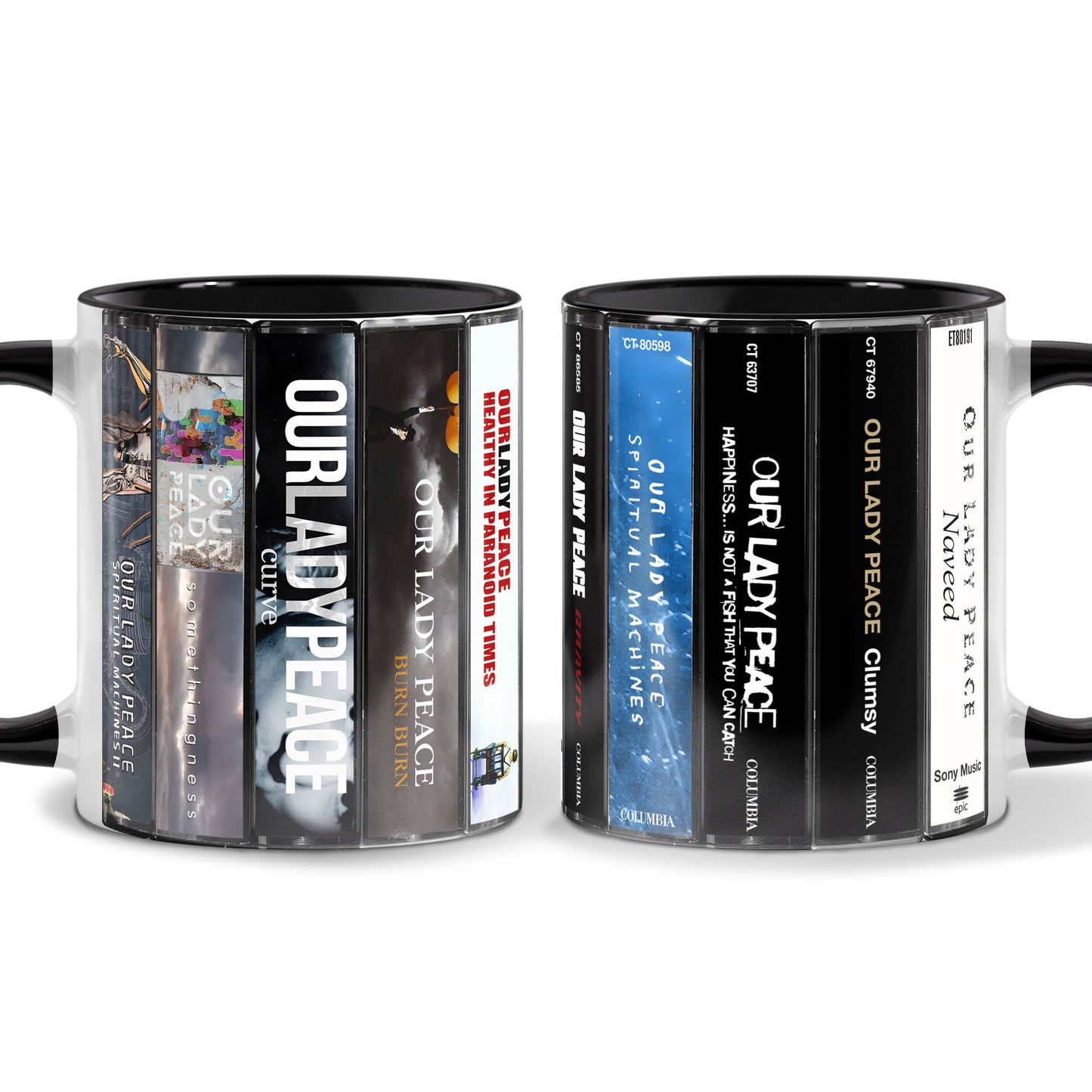 Our Lady Peace Albums Cassette Collection Retro Accent Mug