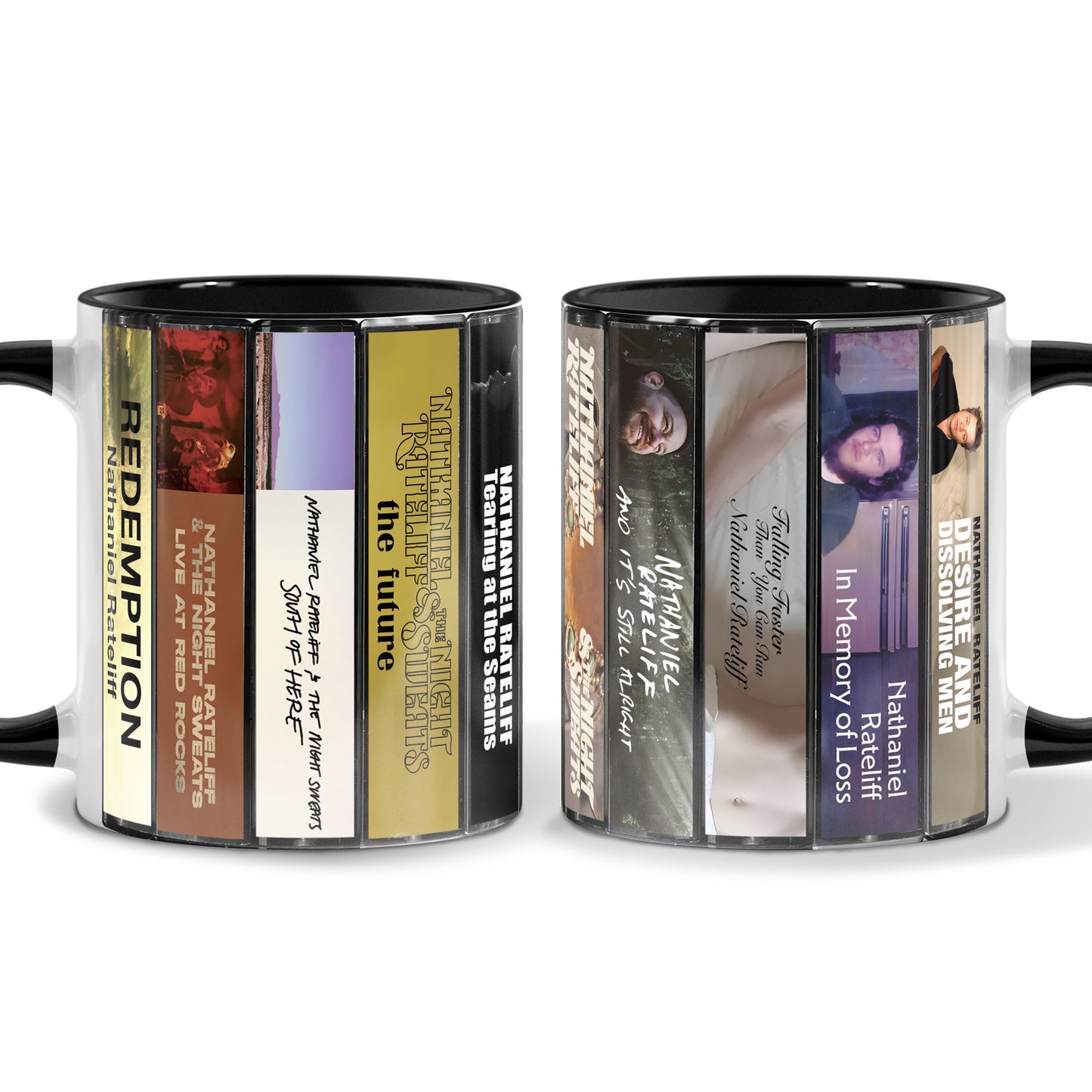 Nathaniel Rateliff Albums Cassette Collection Retro Accent Mug