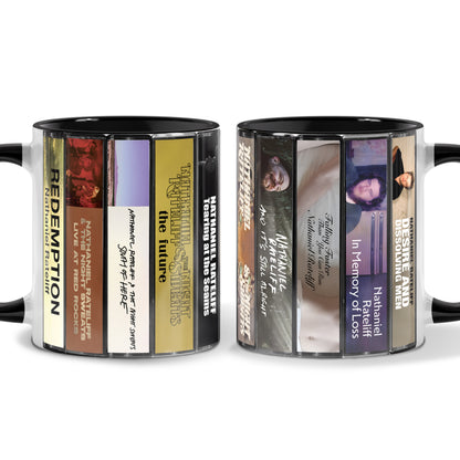Nathaniel Rateliff Albums Cassette Collection Retro Accent Mug