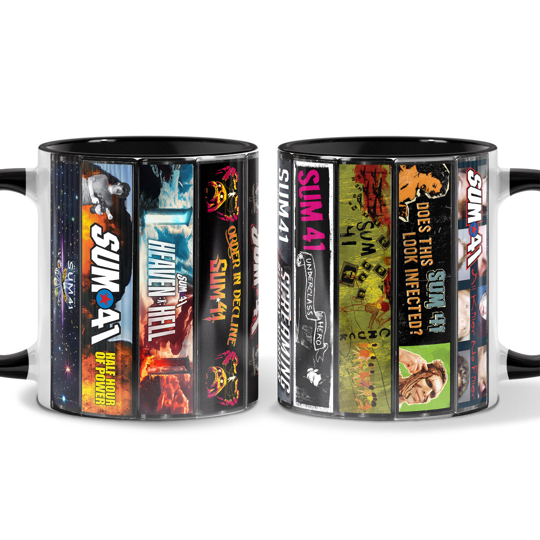 Sum 41 Albums Cassette Collection Retro Accent Mug