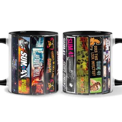 Sum 41 Albums Cassette Collection Retro Accent Mug