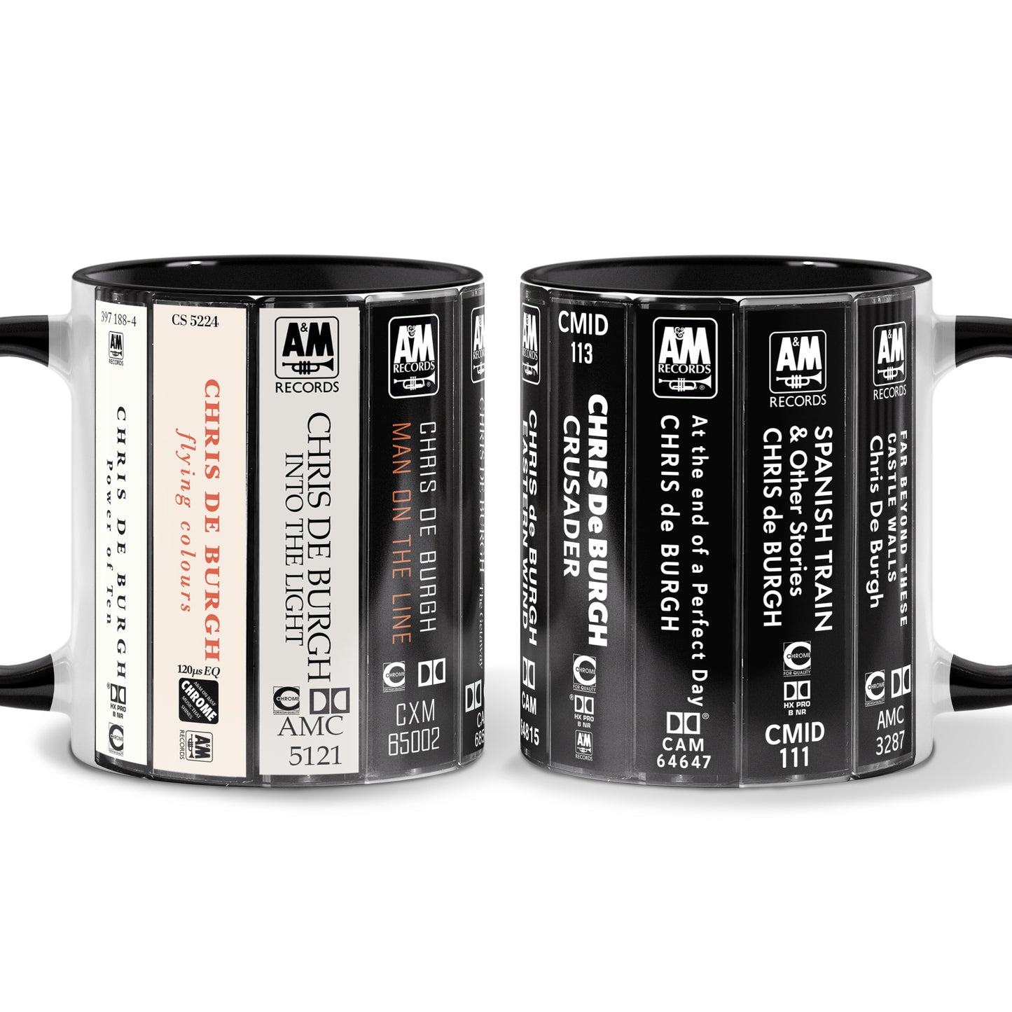 Chris de Burgh Albums Cassette Collection Retro Accent Mug