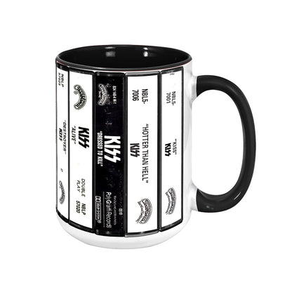 KIS Albums Cassette Collection Retro Accent Mug