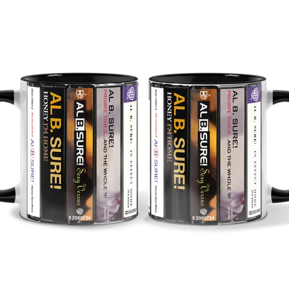 Al B. Sure! Albums Cassette Collection Retro Accent Mug