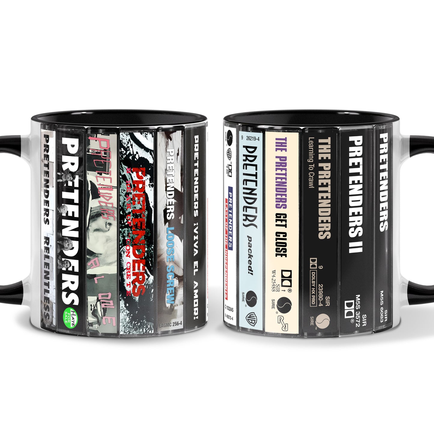 The Pretenders Albums Cassette Collection Retro Accent Mug