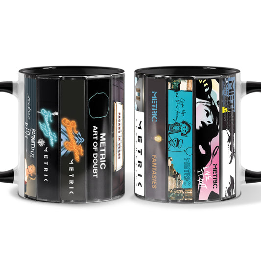 Metric Albums Cassette Collection Retro Accent Mug