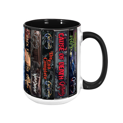 Obituary Albums Cassette Collection Retro Accent Mug