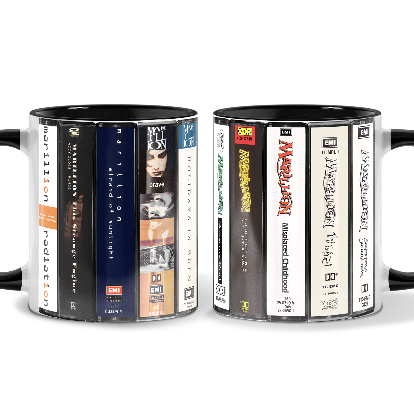 Marillion Albums Cassette Collection Retro Accent Mug