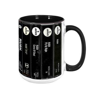 Rush Albums Cassette Retro Collection Accent Mug