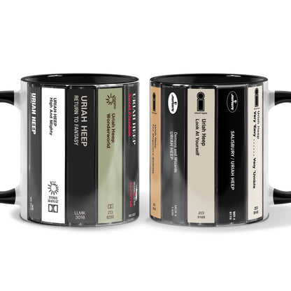 Uriah Heep Albums Cassette Collection Retro Accent Mug