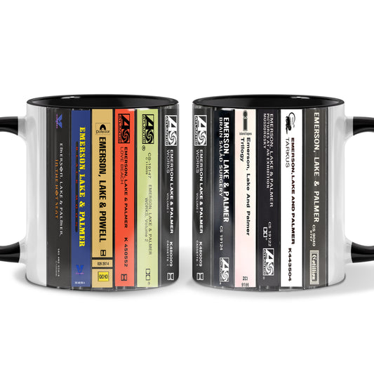 Emerson, Lake & Palmer Albums Cassette Collection Retro Accent Mug
