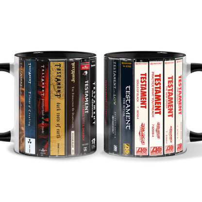 Testament Albums Cassette Collection Retro Accent Mug