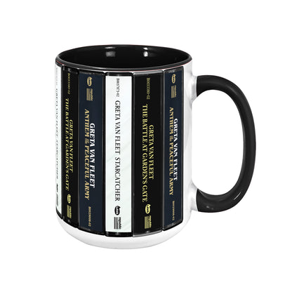 Greta Van Fleet Albums Cassette Collection Retro Accent Edge-to-Edge Printed Mug