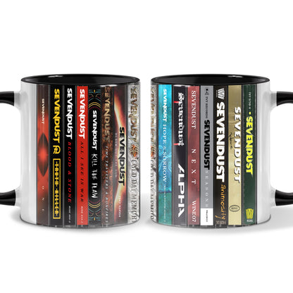Sevendust Albums Cassette Collection Retro Accent Edge-to-Edge Printed Mug