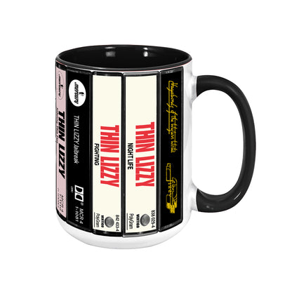 Thin Lizzy Albums Cassette CollectionRetro Accent Mug