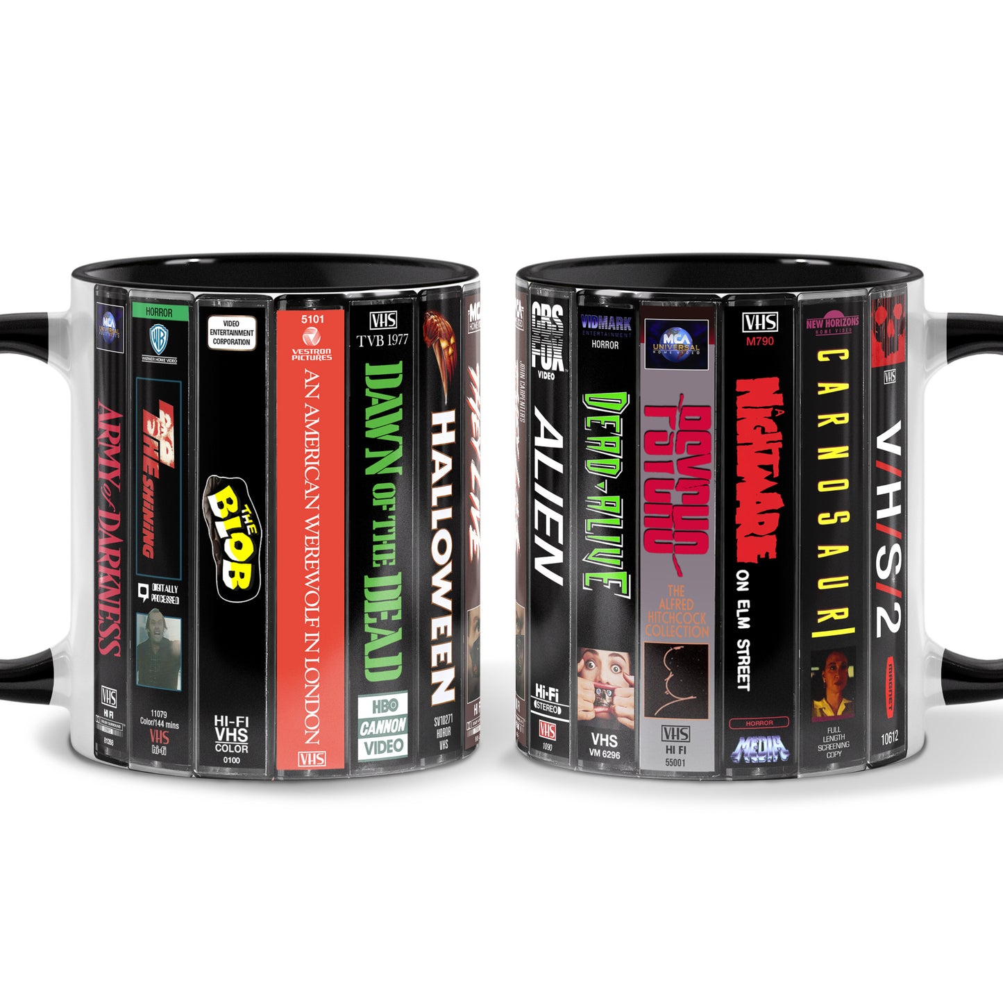 VHS Tape Halloween Movies Nostalgic Accent Mug - Horror Version 3