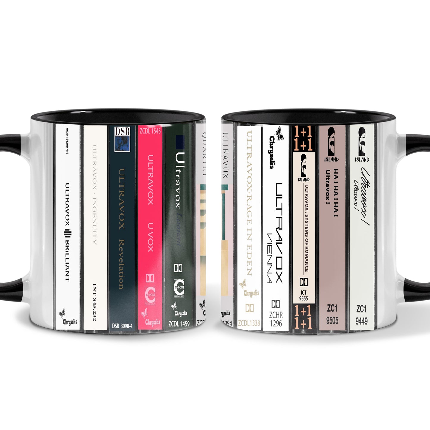 Ultravox Albums Cassette Collection Retro Accent Mug