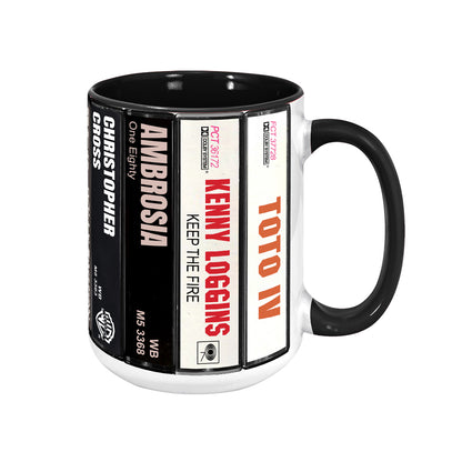 Yacht Rock Albums Cassette Collection Retro Accent Mug