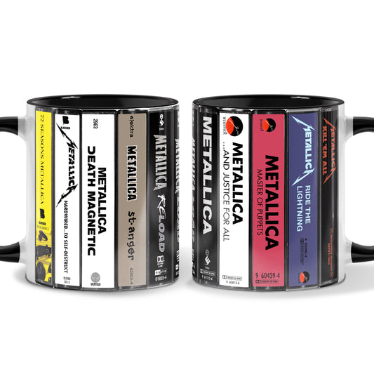 Metallica 11 Albums Cassette Collection Retro Accent Mug