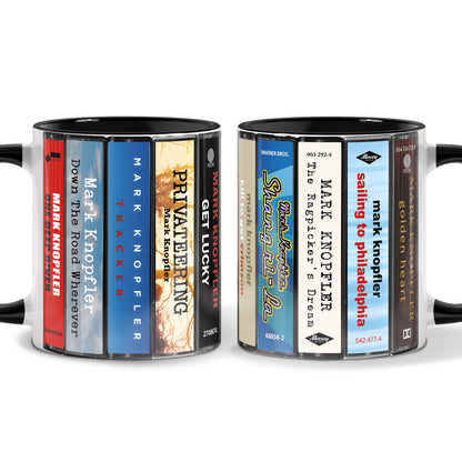 Mark Knopfler Albums Cassette Collection Retro Accent Mug