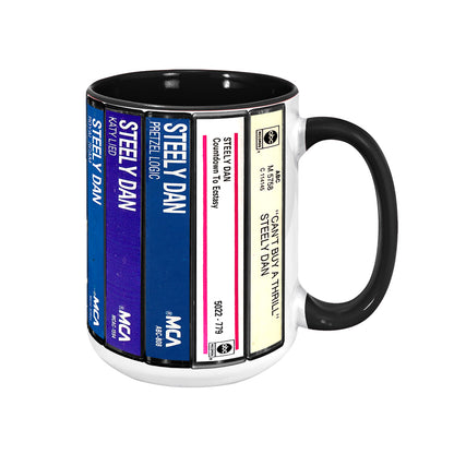 Steely Dan Albums Cassette Collection Retro Accent Mug