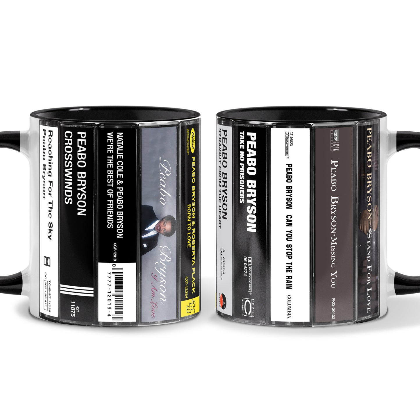 Peabo Bryson Albums Cassette Collection Retro Accent Mug