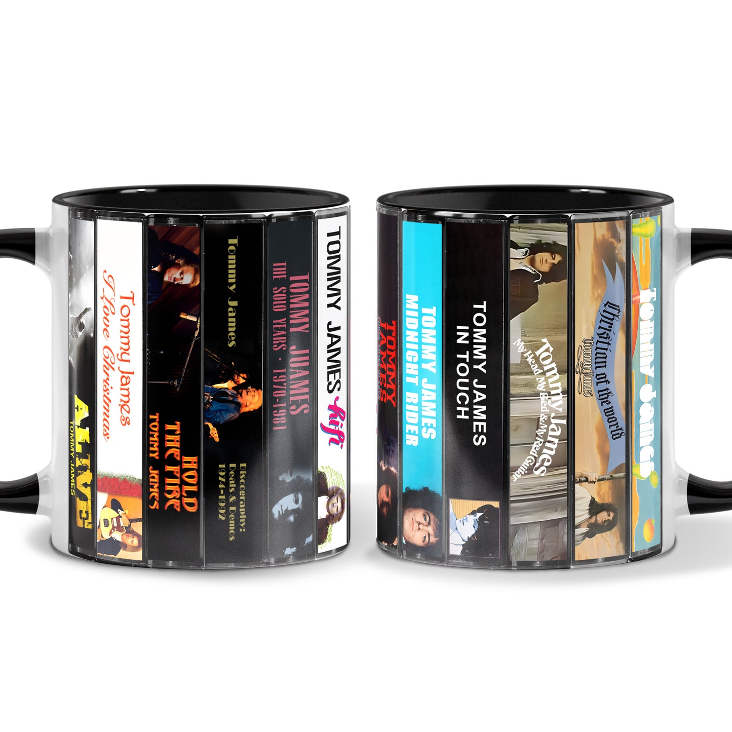 Tommy James Albums Cassette Collection Retro Accent Mug