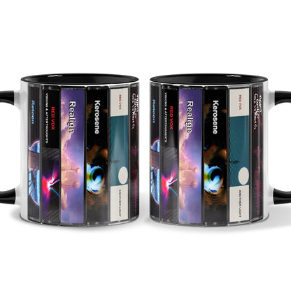 Red Vox Albums Cassette Collection Retro Accent Mug
