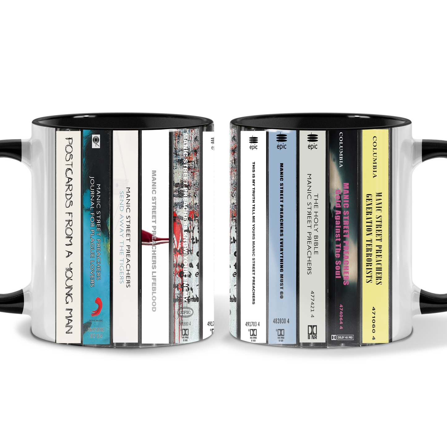 Manic Street Preachers Albums Cassette Collection Retro Accent Mug